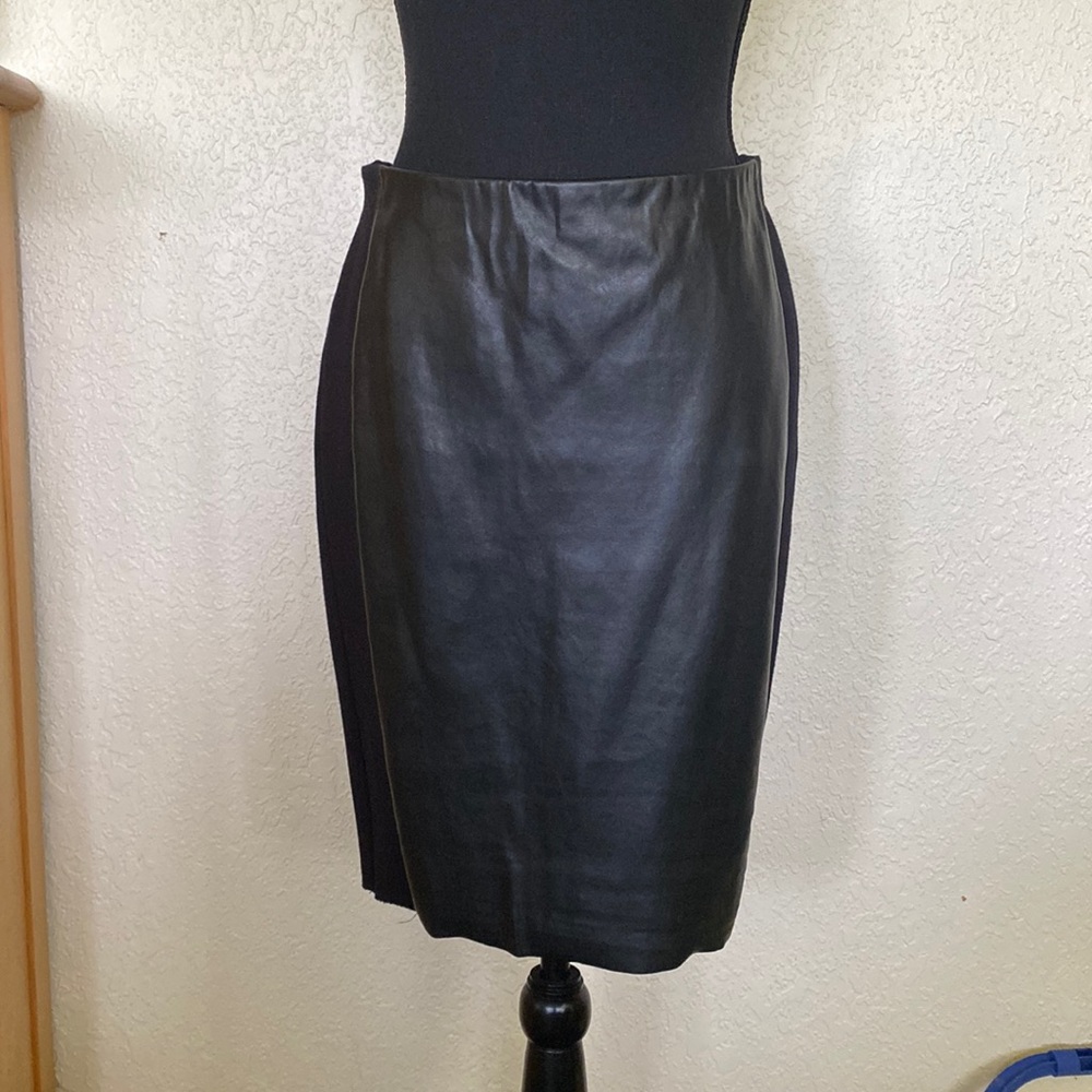 Black pleather/spandex skirt